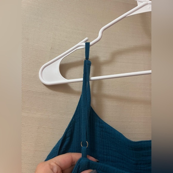 Carve design sleeveless romper blueish size medium fun bohemian eco friendly - Picture 9 of 9